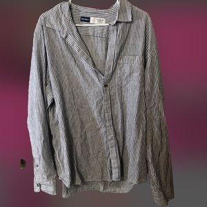 Old Navy Soft Distressed Mens Striped Button Down - XL - Everyday Shirt / NWOT